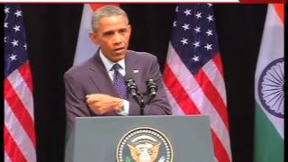 U.S.President Barack Obama's Speech From Siri Fort New Delhi_India_ FULL SPEECH in HINDI
