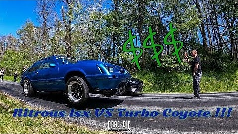 Nitrous Mustang VS Turbo Coyote Grudge Race In the streets!!!