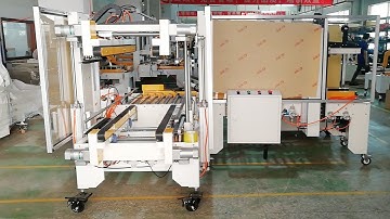 Random cartons sealing machine auto adjusting case H type sealer line | máquina de sellado de cartón