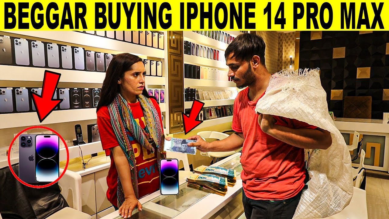 Beggar Buying IPHONE 14 Pro Max Prank - Rich Beggar @SmartiesPrankTV ...