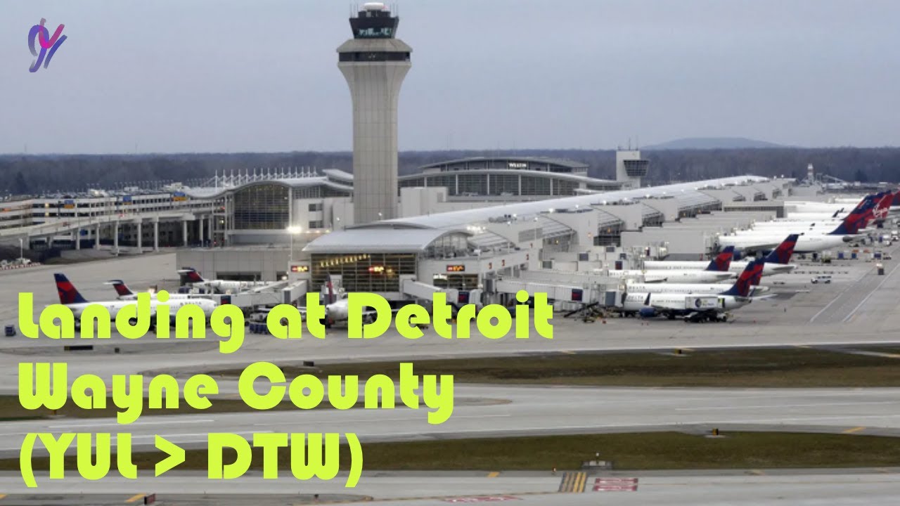 Landing at Detroit Metropolitan Wayne County Airport. - YouTube