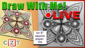 How to draw Mandala / Zendala   with easy step by step - Draw Along - MandalaNPA 041