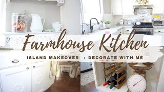 FARMHOUSE KITCHEN | DECORATE WITH ME | KITCHEN DECORATING IDEAS | EASY WAYS TO SAVE | Monica Rose