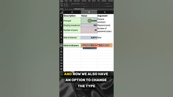 Excel FV() Function Tutorial - Future Value of Investments