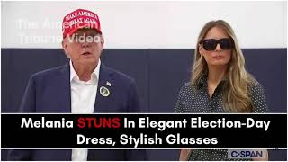 Melania STUNS In Elegant Dress, Stylish Glasses