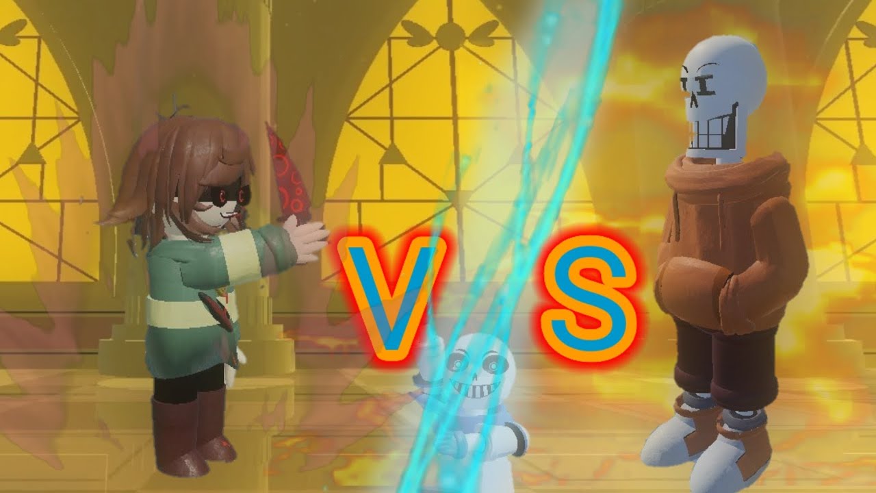 Underswap papyrus vs Chara - Undertale timeline collapse (ROBLOX) - YouTube