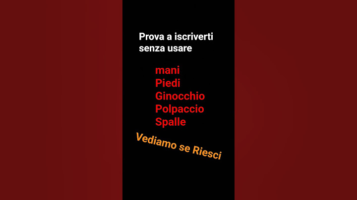 Se riesci a scrivilo nei commenti