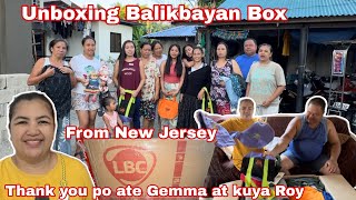 Unboxing Balikbayan Box from New Jersey | Maraming Salamat po ate Gemma at kuya Roy