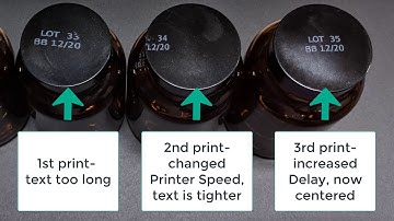 RN Mark RNjet 100 Inkjet Coder white LotBatchBB on black jars