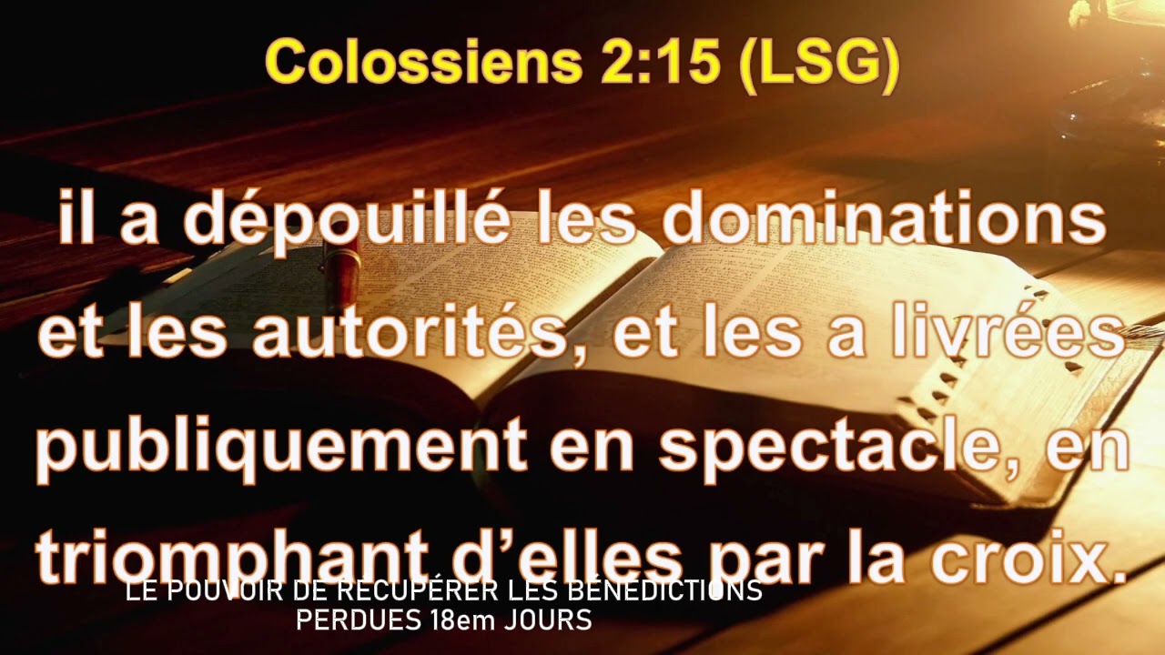LE POUVOIR DE RÉCUPÉRER LES BÉNÉDICTIONS PERDUES.    18em JOURS