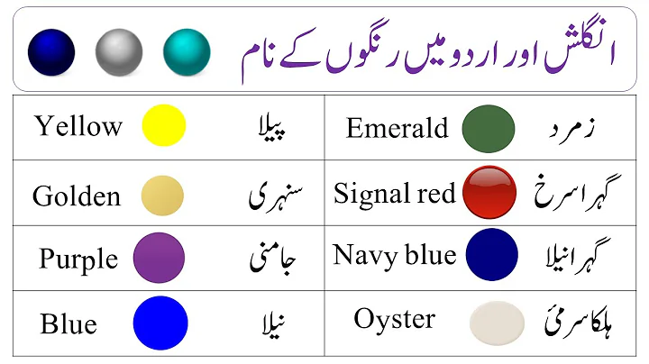 Colors in English And Urdu With Pictures | Colors Names With Pictures