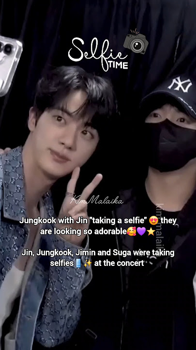 Jin, Jungkook, Jimin and Suga were taking selfies at the concert🤳✨️ #shorts #jungkook #trending #bts