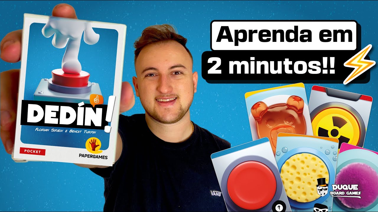 Dedín + 2 Expansões Grátis (Botão Gominha e Botão Nuclear) - Jogo de Cartas  - Papergames