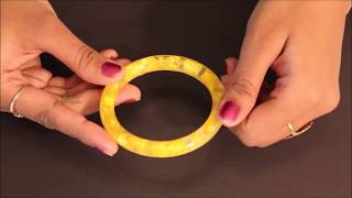 DIY Epoxy Resin Bracelet - 2 using Marigold flower