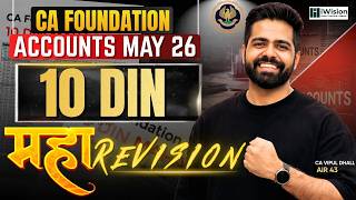CA Foundation 10 Days Plan, videos &amp; Notes | All you need to pass CA Foundation May 26 attempt