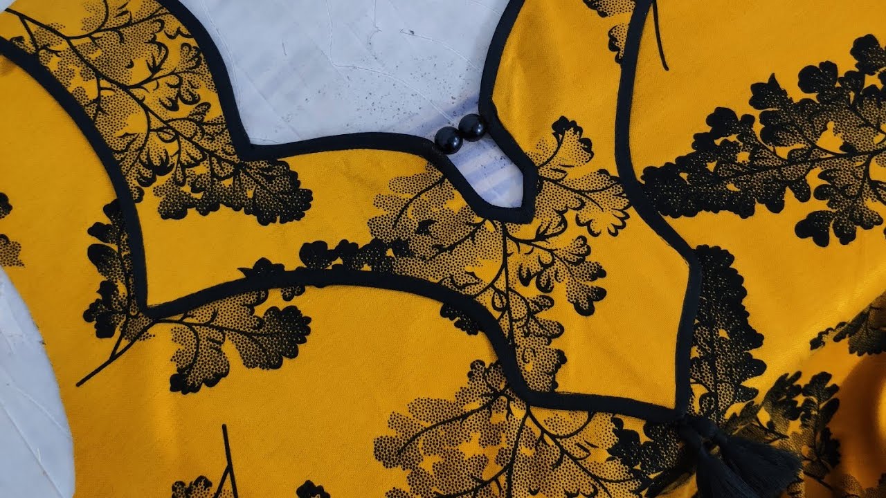 neck design with tassel and bead / cutting and stitching / new neck design