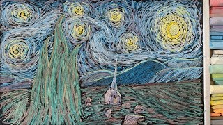 Drawing Starry Night in Chalk?! ♫ Clair de Lune (Classical Music Lullaby)