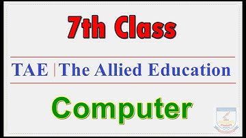 Computer 7th  CH-2 (Image Viewer) By | The Allied Education
