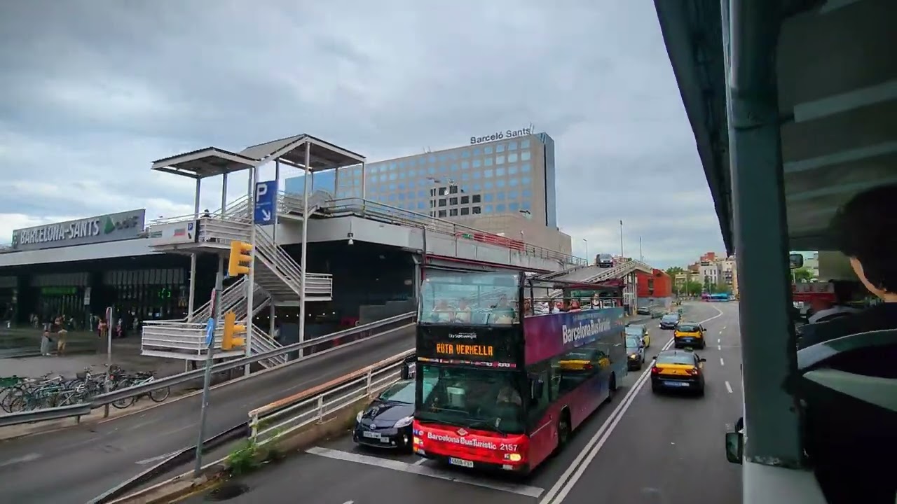 Recorrido COMPLETO BUS TURISTICO Barcelona! Increíble ❣️💯ESPAÑA 4K