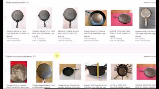 How I Buy Vintage Cast Iron Online with Tips & Griswold Restoration on 3 Skillets Now Done!
