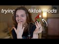 Trying viral tiktok foodsbefore it gets banned