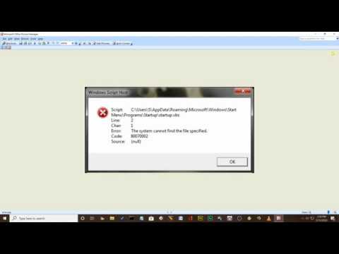 Error Message Windows Host Cannot Find The File  Code 80070002