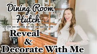 Neutral Dining Room Hutch | ✨REVEAL ✨ & Decorate With Me