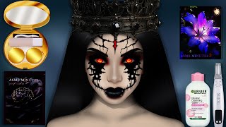 ASMR Makeup Transformation animation ✨ | Darkness Queen Makeup 💄👑 and Tattoo Removal 🖤🌟