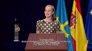 Speech by HRH the Princess of Asturias during the 2021 Princess of Asturias Awards ceremony