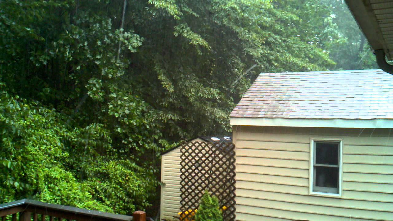 Dime and quarter size hail during a popup storm. - YouTube