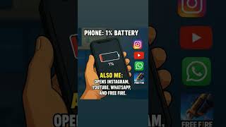 🔋 Phone: 1% Battery 😅**Still me: *"Just one more reel..."* 📱😂subscribe for more videos 😇