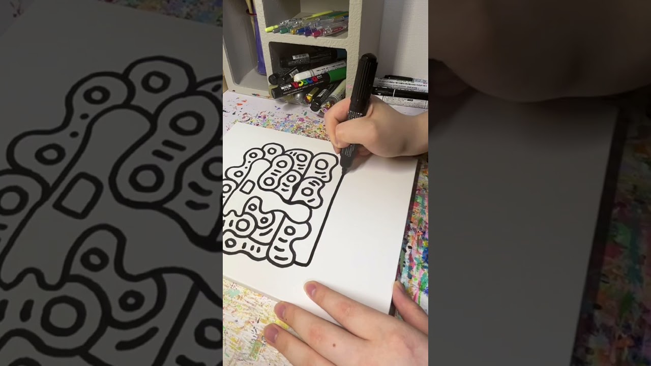 抽象画家がパンケーキを描いてみた結果…#アート　#絵　#画家　#芸術　#美術