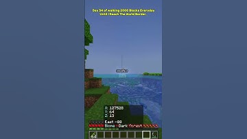 Day 34 of walking 2000 Blocks Every day until I reach the World Border. #minecraft #fypminecraft