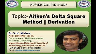 Aitken’s Delta Square Method || Derivation