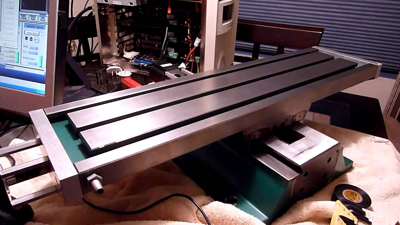 G0704 CNC Conversion X and Y Axis Conntrolled Test - YouTube
