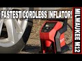 FASTEST PORTABLE TIRE INFLATOR!  THE MILWAUKEE M12 COMPACT INFLATOR MODEL 2475-20T