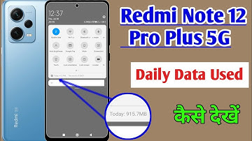 redmi note 12 Pro Plus daily data use setting / how to enable daily data used in redmi note 12 pro