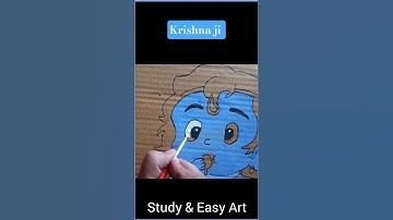 How to draw cute krishna ji on cardbourd #drawing #shortvideo #youtube