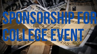 Sponsorship For College Event | #vlog9