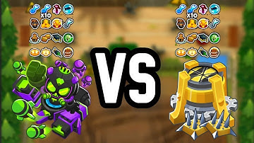 Btd6 God Boosted M.A.D VS God Boosted Perma Spike!  (Who Will Win)