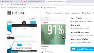 Bittube app Chrome Extension, Ads block and earn crypto while browsing on the Internet. screenshot 3