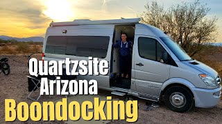 Free Quartzsite AZ Boondocking | How Do You Deal With Water, Dump, Trash, Solar, and Groceries!