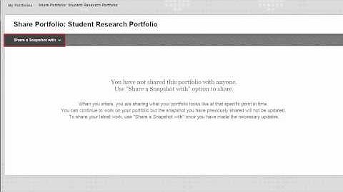 Share Your Blackboard Portfolio with an External User