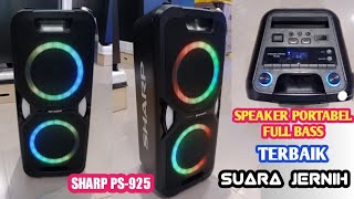 Review Speaker Portabel PS-925 Sharp Terbaik Full Bass Suara Bersih Bulat #review #sharp #speaker