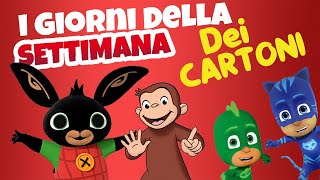 Filastrocca GIORNI DELLA SETTIMANA con cartoni animati Canzone