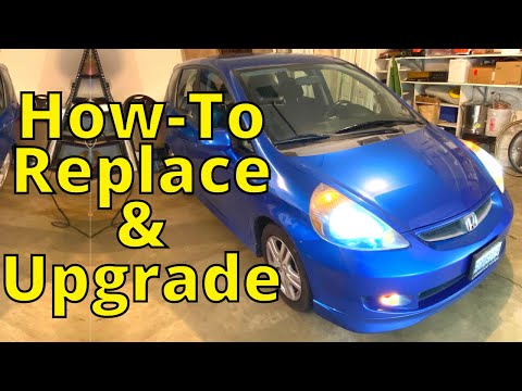 How-To REPLACE Honda Fit Headlight Bulbs | Honda Fit LED UPGRADE | Fahren LED Headlight Bulb Review