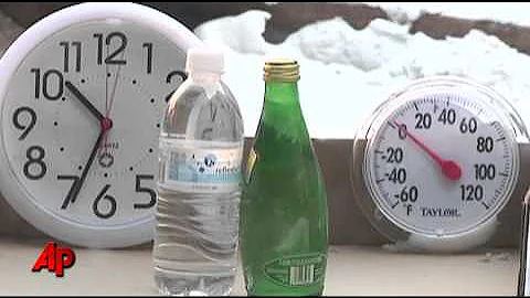 Raw Video: Deep-freeze Shatters Bottle