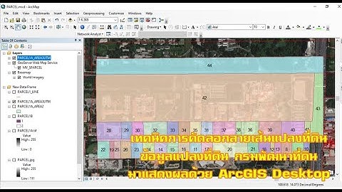 การคัดลอกลายเส้นแปลงที่ดิน ของกรมที่ดิน แบบอัตโนมัติ ในโปรแกรม ArcGIS Desktop EP#2