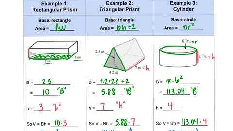 Volume of Prisms and Cylinders