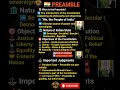 Preamble of Indian Constitution | Polity | in a short view #law #shorts #judicialinsights07#polity